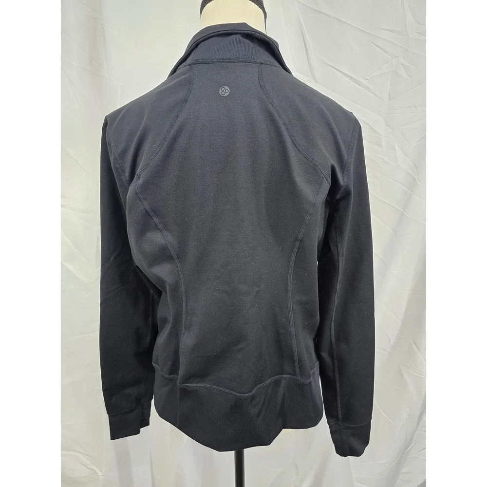 Zella Womens Black Full Zip Athletic Track Jacket Size Large Activewear Yoga - Picture 2 of 5